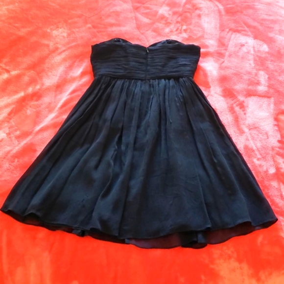 J. Crew Newport Navy Silk Chiffon Dress - Picture 3 of 4
